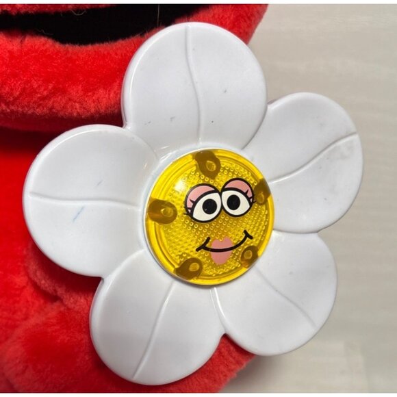 Fisher-Price Elmo Plush Doll With Flower Sesame Street Mattel 2003 Polyester Fib - Picture 2 of 7